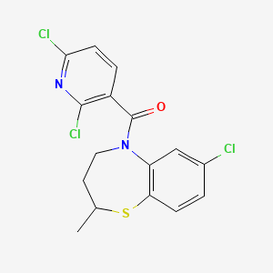 7-Chloro-5-(2,6-dichloropyridine-3-carbonyl)-2-methyl-2,3,4,5-tetrahydro-1,5-benzothiazepine
