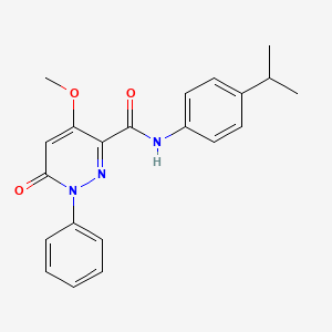 molecular formula C21H21N3O3 B2487351 4-甲氧基-6-氧代-1-苯基-N-(4-丙基-2-甲基苯基)吡啶并[3-基]甲酰胺 CAS No. 921557-59-7