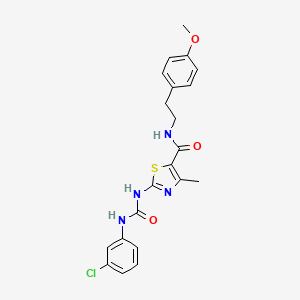 2-(3-(3-chlorophenyl)ureido)-N-(4-methoxyphenethyl)-4-methylthiazole-5-carboxamide