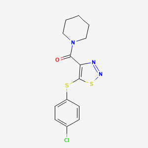 {5-[(4-Chlorophenyl)sulfanyl]-1,2,3-thiadiazol-4-yl}(piperidino)methanone
