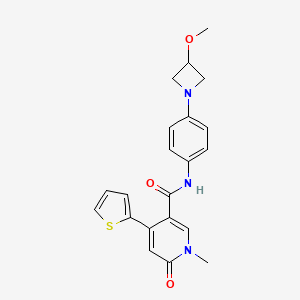 N-(4-(3-methoxyazetidin-1-yl)phenyl)-1-methyl-6-oxo-4-(thiophen-2-yl)-1,6-dihydropyridine-3-carboxamide