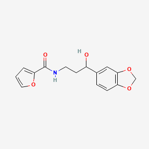 molecular formula C15H15NO5 B2487363 N-(3-(benzo[d][1,3]dioxol-5-yl)-3-hydroxypropyl)furan-2-carboxamide CAS No. 1421515-34-5