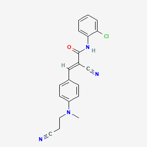 (E)-N-(2-chlorophenyl)-2-cyano-3-[4-[2-cyanoethyl(methyl)amino]phenyl]prop-2-enamide