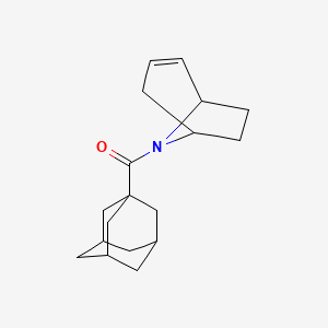 molecular formula C18H25NO B2487372 (3R,5R,7R)-孔雀石酸-1-基((1R,5S)-8-氮杂双环[3.2.1]辛-2-烯-8-基)甲酮 CAS No. 1797558-56-5