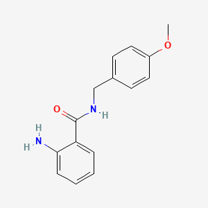 molecular formula C15H16N2O2 B2487376 2-amino-N-(4-methoxybenzyl)benzamide CAS No. 221539-30-6