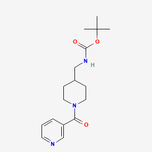 molecular formula C17H25N3O3 B2487378 tert-Butyl [(1-nicotinoylpiperidin-4-yl)methyl]carbamate CAS No. 1286273-25-3