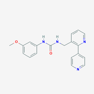 molecular formula C19H18N4O2 B2487379 1-([2,4'-Bipyridin]-3-ylmethyl)-3-(3-methoxyphenyl)urea CAS No. 2034577-84-7