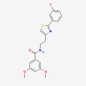 N-[2-[2-(3-fluorophenyl)-1,3-thiazol-4-yl]ethyl]-3,5-dimethoxybenzamide