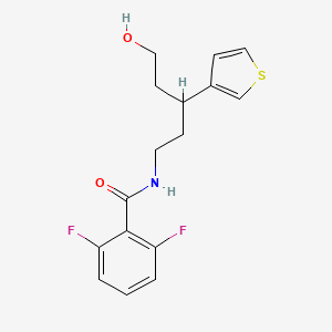 2,6-difluoro-N-(5-hydroxy-3-(thiophen-3-yl)pentyl)benzamide