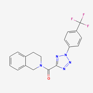 (3,4-dihydroisoquinolin-2(1H)-yl)(2-(4-(trifluoromethyl)phenyl)-2H-tetrazol-5-yl)methanone