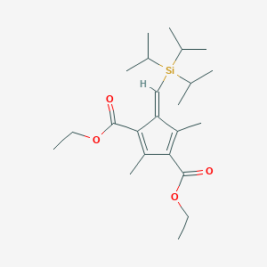 5-[(E)-(Triisopropylsilyl)methylene]-2,4-dimethyl-1,3-cyclopentadiene-1,3-dicarboxylic acid diethyl ester