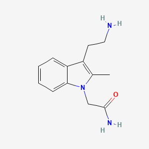 molecular formula C13H17N3O B2487406 2-[3-(2-aminoethyl)-2-methyl-1H-indol-1-yl]acetamide CAS No. 910396-50-8