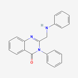 molecular formula C21H17N3O B2487419 3-Phenyl-2-phenylaminomethyl-3H-quinazolin-4-one CAS No. 72235-16-6