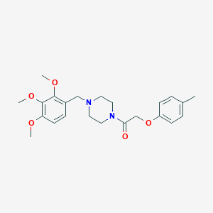 molecular formula C23H30N2O5 B248742 1-[(4-Methylphenoxy)acetyl]-4-(2,3,4-trimethoxybenzyl)piperazine 