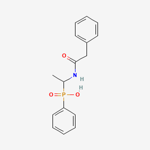 molecular formula C16H18NO3P B2487420 Phenyl(1-(2-phenylacetamido)ethyl)phosphinic acid CAS No. 313959-12-5