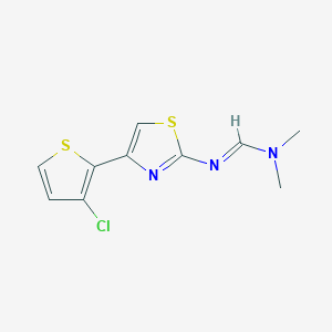 (E)-N'-[4-(3-chlorothiophen-2-yl)-1,3-thiazol-2-yl]-N,N-dimethylmethanimidamide