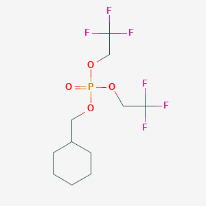 molecular formula C11H17F6O4P B2487441 Cyclohexylmethyl bis(2,2,2-trifluoroethyl) phosphate CAS No. 2445792-82-3