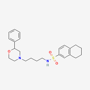 molecular formula C24H32N2O3S B2487443 N-[4-(2-phenylmorpholin-4-yl)butyl]-5,6,7,8-tetrahydronaphthalene-2-sulfonamide CAS No. 954002-54-1