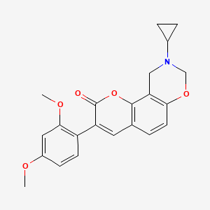 9-cyclopropyl-3-(2,4-dimethoxyphenyl)-9,10-dihydrochromeno[8,7-e][1,3]oxazin-2(8H)-one