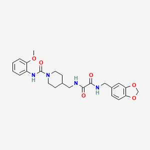 N1-(benzo[d][1,3]dioxol-5-ylmethyl)-N2-((1-((2-methoxyphenyl)carbamoyl)piperidin-4-yl)methyl)oxalamide