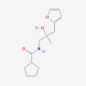 N-(3-(furan-2-yl)-2-hydroxy-2-methylpropyl)cyclopentanecarboxamide