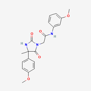 N-(3-methoxyphenyl)-2-(4-(4-methoxyphenyl)-4-methyl-2,5-dioxoimidazolidin-1-yl)acetamide