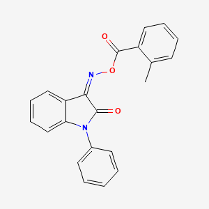 molecular formula C22H16N2O3 B2487470 [(Z)-(2-氧代-1-苯基吲哚-3-基)氨基] 2-甲基苯甲酸酯 CAS No. 478261-30-2