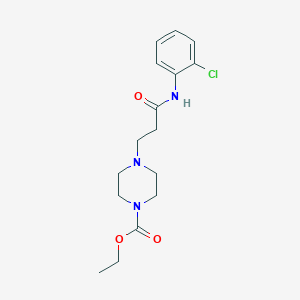 molecular formula C16H22ClN3O3 B248748 4-[2-(2-Chloro-phenylcarbamoyl)-ethyl]-piperazine-1-carboxylic acid ethyl ester 