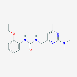 molecular formula C17H23N5O2 B2487489 1-((2-(Dimethylamino)-6-methylpyrimidin-4-yl)methyl)-3-(2-ethoxyphenyl)urea CAS No. 1797620-77-9