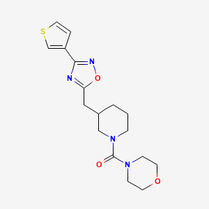 Morpholino(3-((3-(thiophen-3-yl)-1,2,4-oxadiazol-5-yl)methyl)piperidin-1-yl)methanone