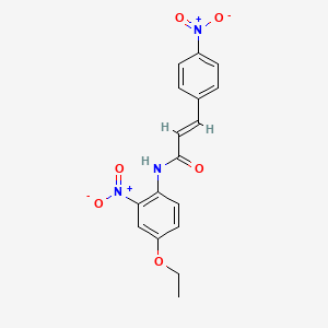 molecular formula C17H15N3O6 B2487493 (E)-N-(4-ethoxy-2-nitrophenyl)-3-(4-nitrophenyl)acrylamide CAS No. 321555-96-8