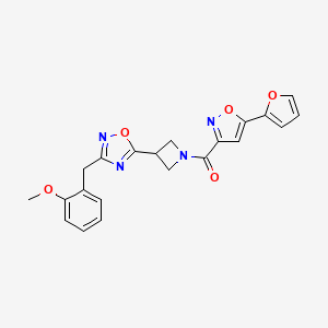 (5-(Furan-2-yl)isoxazol-3-yl)(3-(3-(2-methoxybenzyl)-1,2,4-oxadiazol-5-yl)azetidin-1-yl)methanone