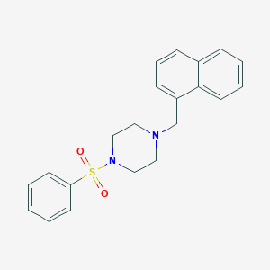molecular formula C21H22N2O2S B248750 1-(1-Naphthylmethyl)-4-(phenylsulfonyl)piperazine 