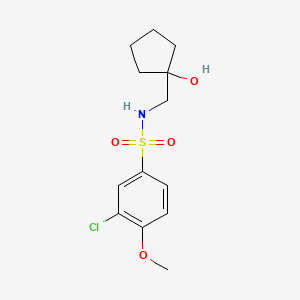 molecular formula C13H18ClNO4S B2487502 3-氯-N-((1-羟基环戊基)甲基)-4-甲氧基苯磺酰胺 CAS No. 1217014-50-0