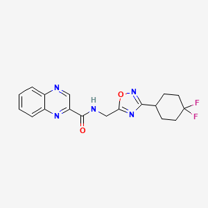 N-((3-(4,4-difluorocyclohexyl)-1,2,4-oxadiazol-5-yl)methyl)quinoxaline-2-carboxamide