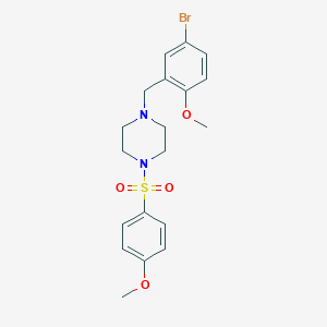 molecular formula C19H23BrN2O4S B248751 1-(5-Bromo-2-methoxybenzyl)-4-[(4-methoxyphenyl)sulfonyl]piperazine 