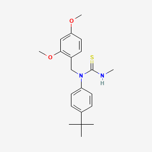 molecular formula C21H28N2O2S B2487510 1-(4-Tert-butylphenyl)-1-[(2,4-dimethoxyphenyl)methyl]-3-methylthiourea CAS No. 329928-98-5