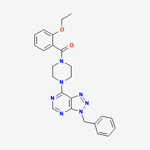molecular formula C24H25N7O2 B2487512 (4-(3-benzyl-3H-[1,2,3]triazolo[4,5-d]pyrimidin-7-yl)piperazin-1-yl)(2-ethoxyphenyl)methanone CAS No. 920186-36-3