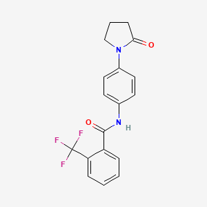 N-(4-(2-oxopyrrolidin-1-yl)phenyl)-2-(trifluoromethyl)benzamide