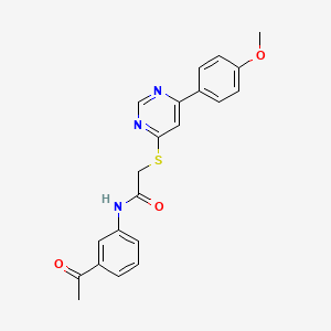 N-(3-acetylphenyl)-2-((6-(4-methoxyphenyl)pyrimidin-4-yl)thio)acetamide