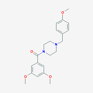 molecular formula C21H26N2O4 B248752 1-(3,5-Dimethoxybenzoyl)-4-(4-methoxybenzyl)piperazine 