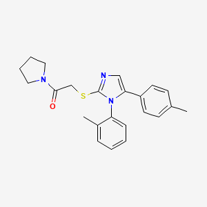 1-(pyrrolidin-1-yl)-2-((1-(o-tolyl)-5-(p-tolyl)-1H-imidazol-2-yl)thio)ethanone