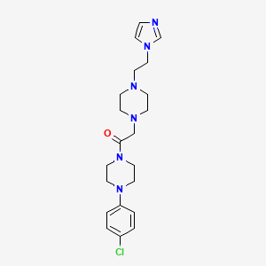 2-(4-(2-(1H-imidazol-1-yl)ethyl)piperazin-1-yl)-1-(4-(4-chlorophenyl)piperazin-1-yl)ethanone