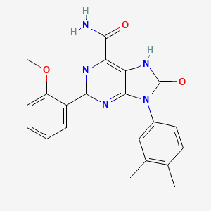 9-(3,4-dimethylphenyl)-2-(2-methoxyphenyl)-8-oxo-8,9-dihydro-7H-purine-6-carboxamide