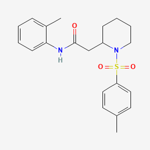 N-(o-tolyl)-2-(1-tosylpiperidin-2-yl)acetamide