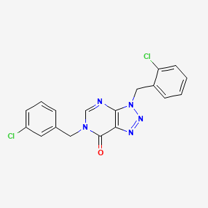 3-(2-chlorobenzyl)-6-(3-chlorobenzyl)-3,6-dihydro-7H-[1,2,3]triazolo[4,5-d]pyrimidin-7-one