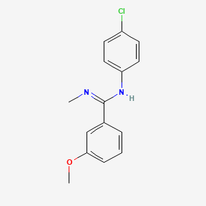 N-(4-chlorophenyl)-3-methoxy-N'-methylbenzenecarboximidamide