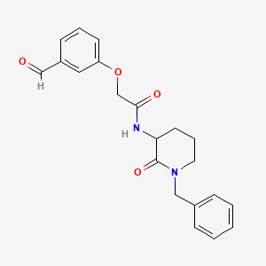 molecular formula C21H22N2O4 B2487546 N-(1-Benzyl-2-oxopiperidin-3-yl)-2-(3-formylphenoxy)acetamide CAS No. 2224143-66-0