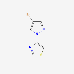 molecular formula C6H4BrN3S B2487554 4-(4-bromo-1H-pyrazol-1-yl)thiazole CAS No. 1353853-97-0