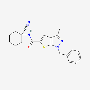 1-benzyl-N-(1-cyanocyclohexyl)-3-methyl-1H-thieno[2,3-c]pyrazole-5-carboxamide